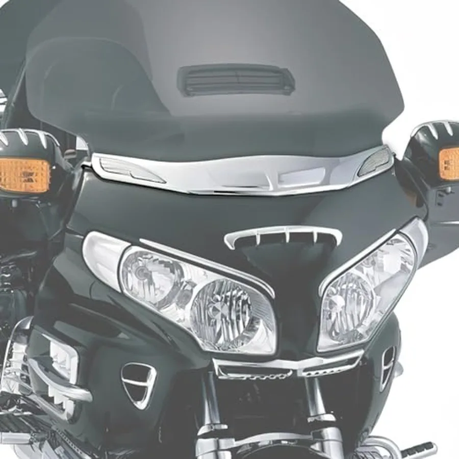 Parabrisas De motocicleta con embellecedor De ventilación De aire con luz para Honda Goldwing GL1800 20012017 modelo aerodinámico mejorado De