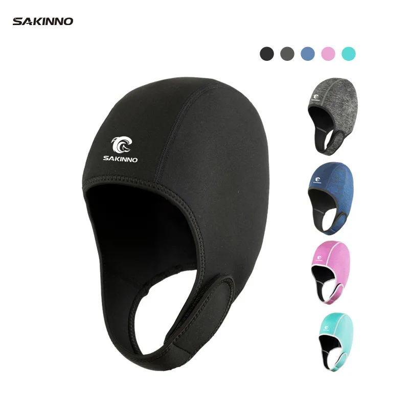 2mm Diving Anti-cold Sunscreen Waterproof Head Cover Warm Protective Diving Cap Surf Snorkeling Stream Winter Swimming Cap