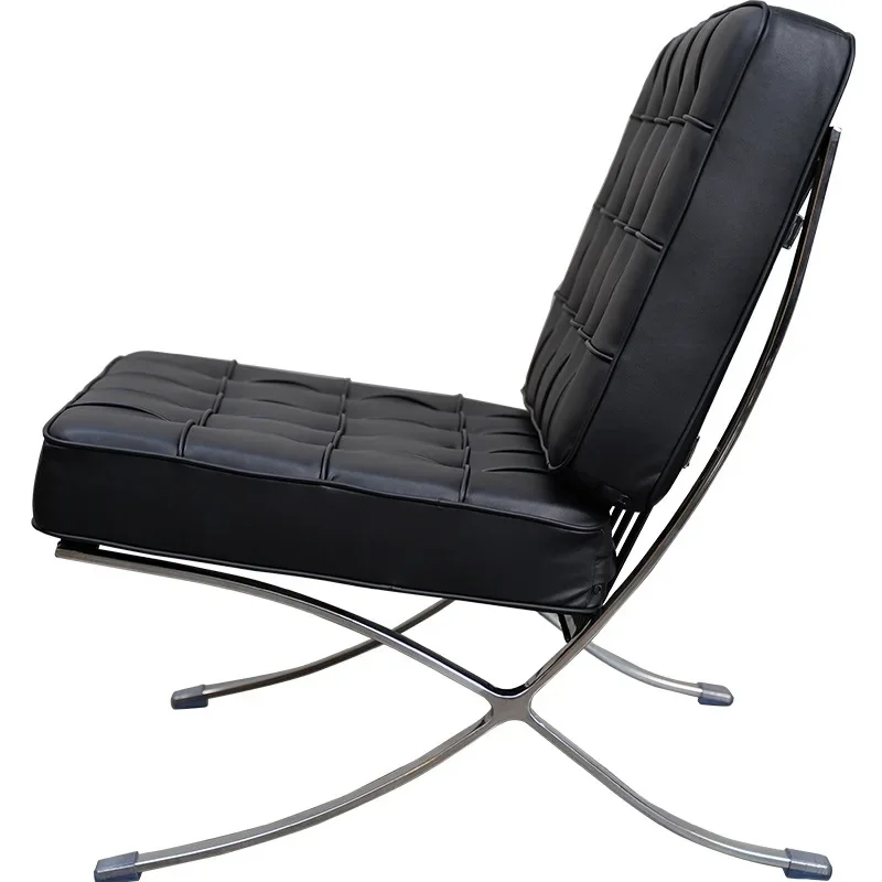 

Single chair Modern minimalist sofa chair Full leather leisure chair Lazy leisure seat
