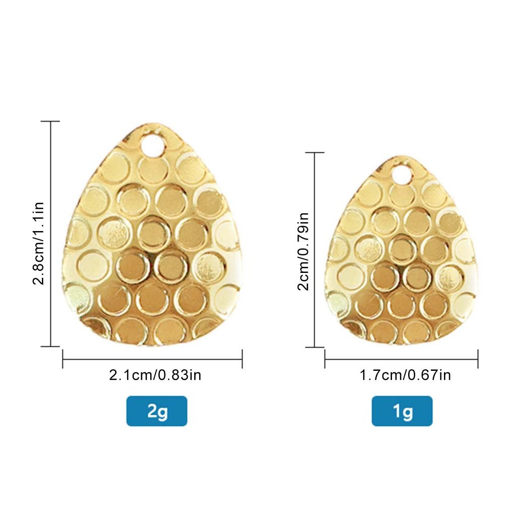 20 pièces bricolage Spinners paillettes bruit métal goutte d'eau paillettes cuillère de pêche Spinner lames pour bricolage leurres de pêche accessoires