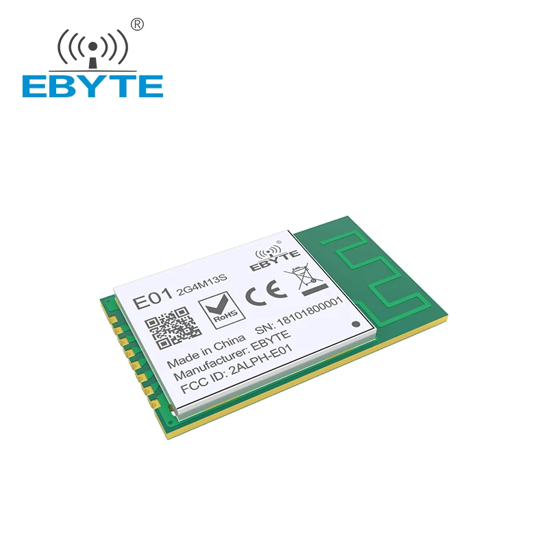 Nrf24l01p chips 2.4g módulo sem fio ebyte E01-2G4M13SIOT componentes eletrônicos sem fio transmissor receptor
