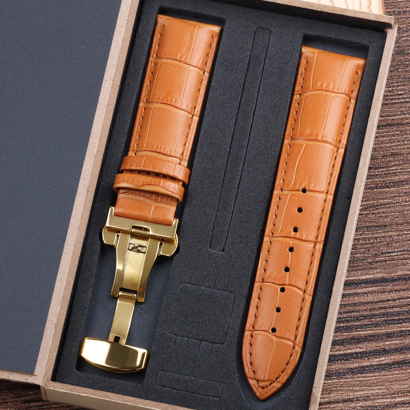 Genuine Cowhide Watch Straps with Box