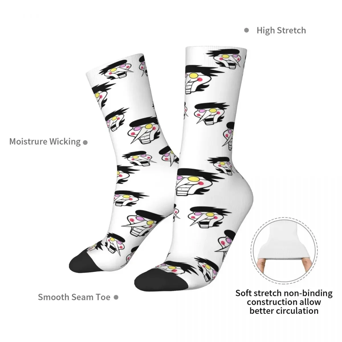 Deltarune Spamton Socks Harajuku Super Soft Stockings All Season Long Socks Accessories for Man's Woman's Gifts