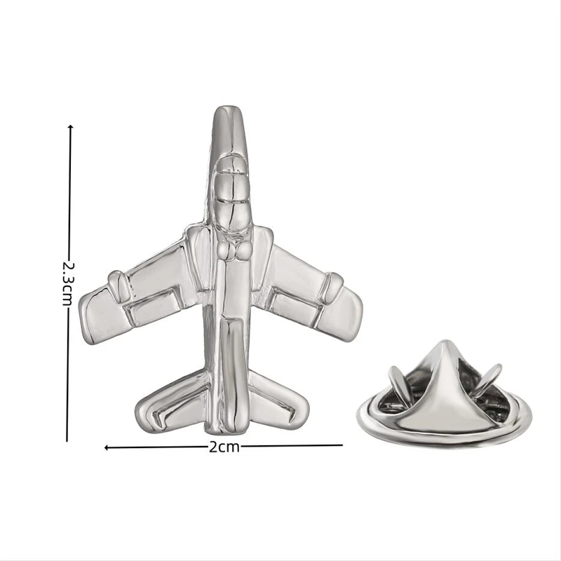 High quality fighter jet brooch fashion brand denim clothing hat scarf suit lapel badge pin men's brooch