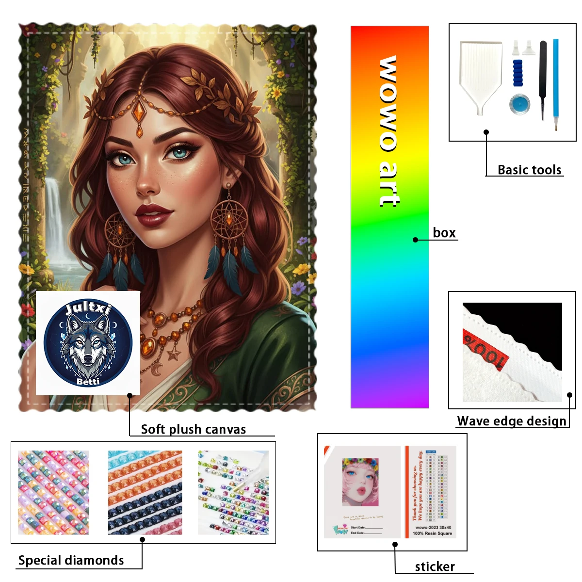 【Betti_ Diamond Art】Женский кристалл AB Горный хрусталь FD Горный хрусталь Идеальный алмаз из смолы 【Betti_ Diamond Art】Женский кристалл AB Горный хрусталь FD Горный хрусталь Идеальный алмаз из смолы