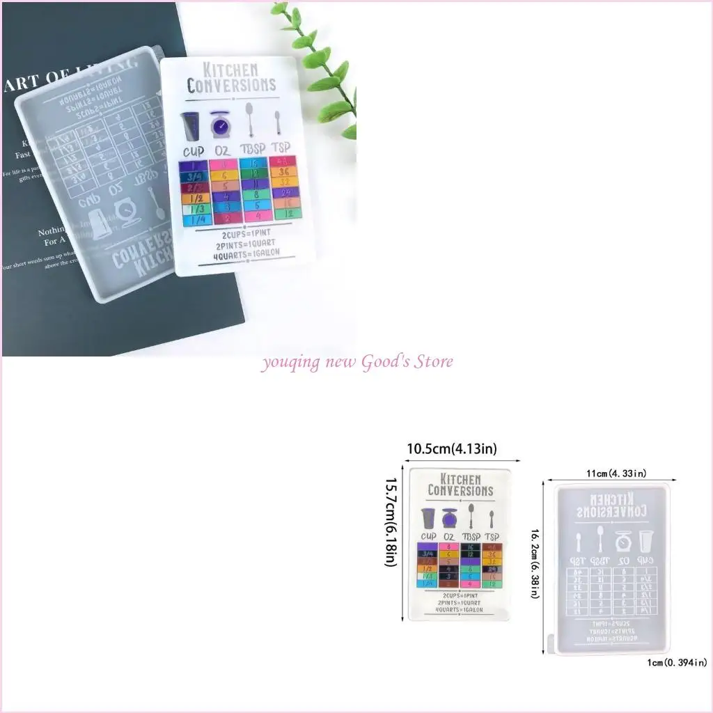 

57QA Capacity Conversion Chart Mold Epoxy Resin Mold for Making Craft Decorations