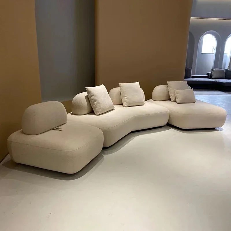 2026 Custom italian high-end modular sectional fabric sofa modern design sofa for villa living room furniture