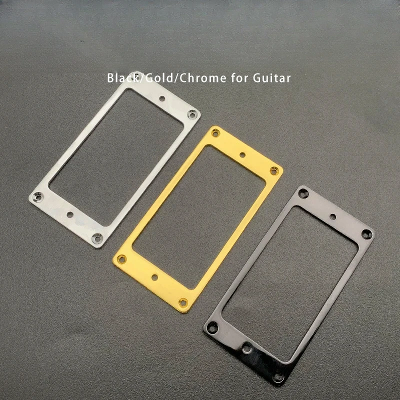 

5Pcs 70.5*39mm Metal Iron Flat Humbucker Pickup Ring for Electric Guitar Replacement - Black-Golden-Chrome