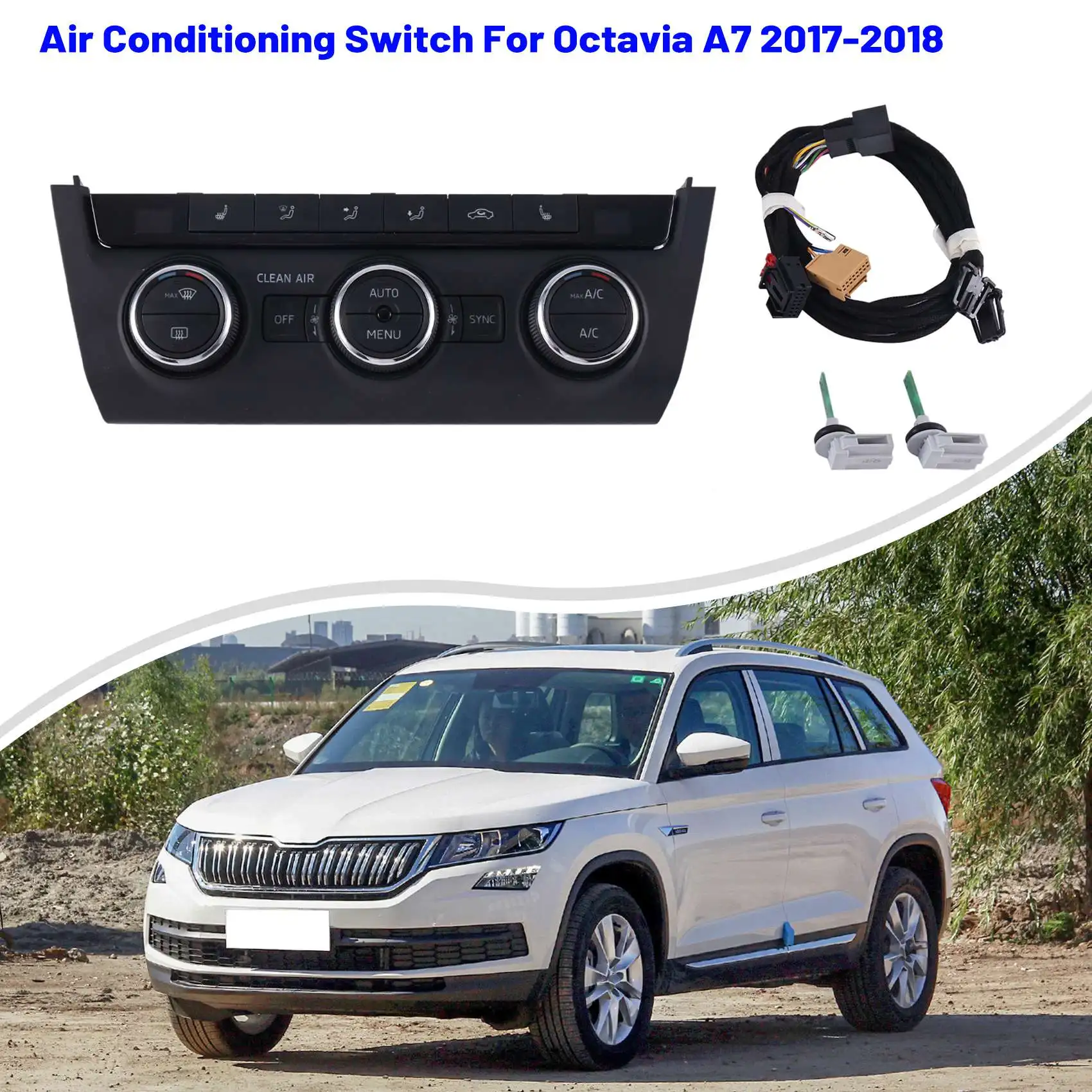 56 جرام 907044 مفتاح تكييف الهواء الأوتوماتيكي لترقية السيارة لسكودا اوكتافيا A7 2017-2018