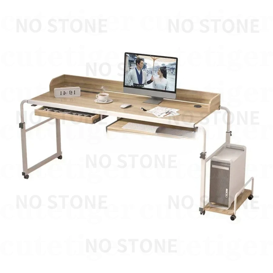 

Over Bed Desk, Adjustable Table for King and Queen Bed, Laptop Table on Wheels Overbed Laptop Desk with Wheels,