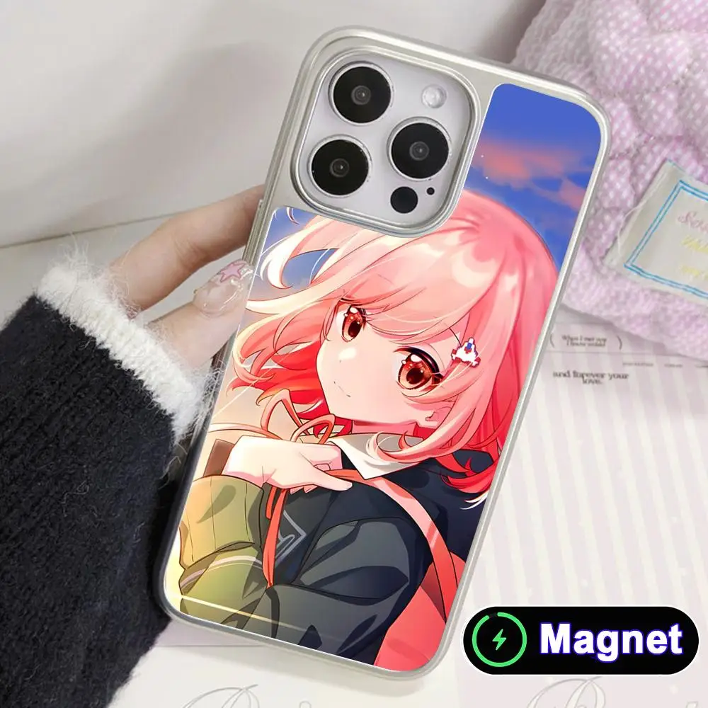 

Danganronpa Chiaki Nanami Phone Case for iPhone 17 16 15 14 13 12 11 Air Pro Max Plus Electroplated Silver Magsafe Cover