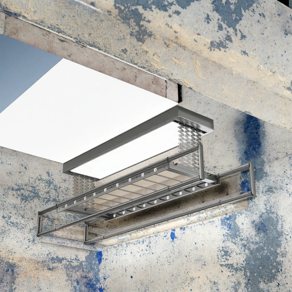 Teleskopowy wieszak na ubrania na balkon, domowy wieszak do suszenia ubrań z pilotem