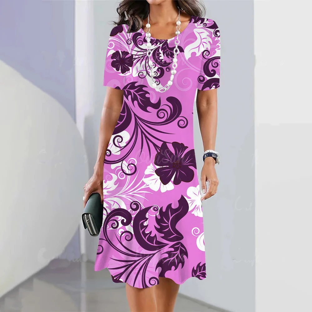 Vestido com padrão de planta simplificado feminino, elegância digital, irmã real, Design Sense, verão, WQ6, novo, 2024