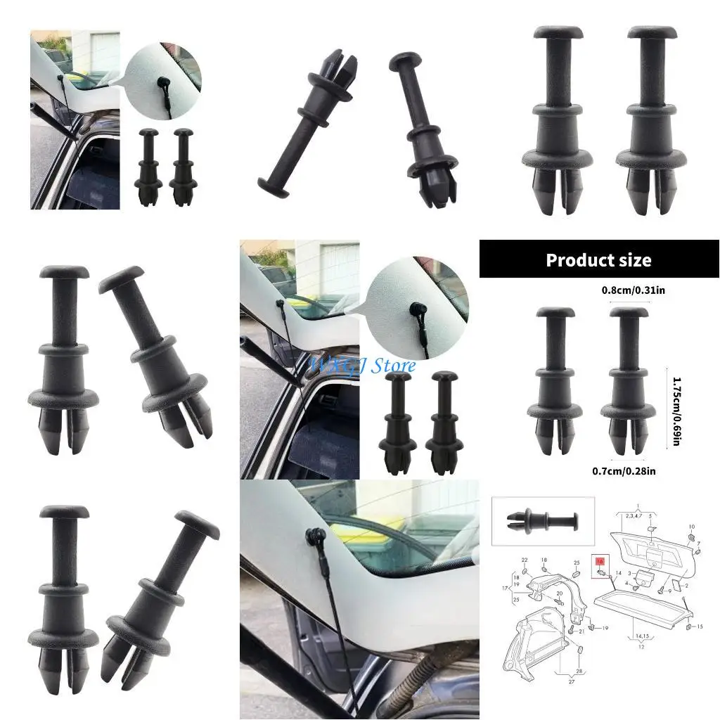 37JE 2PCS Parcel Shelf String Closters لـ MK5 MK6 1M6867574A PART #1