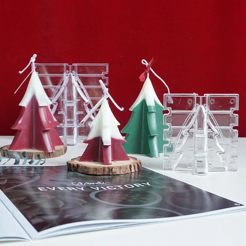 Handgemachte Kerze DIY Form Weihnachts kerzen form Kreuzform Weihnachts baum Kerze Plastik form