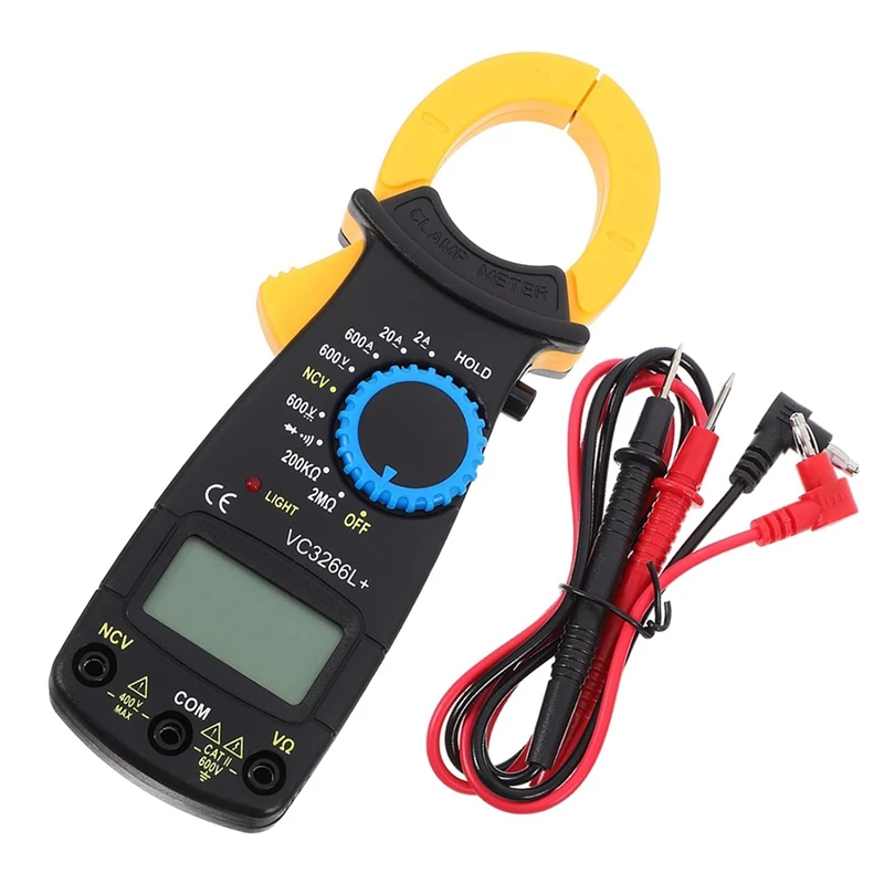 DTA6 Digital Clamp Meter Tester 3266L+ Pocket Multi Meter, 600A AC Current Voltage Resistance, Electrical Testing Tool for