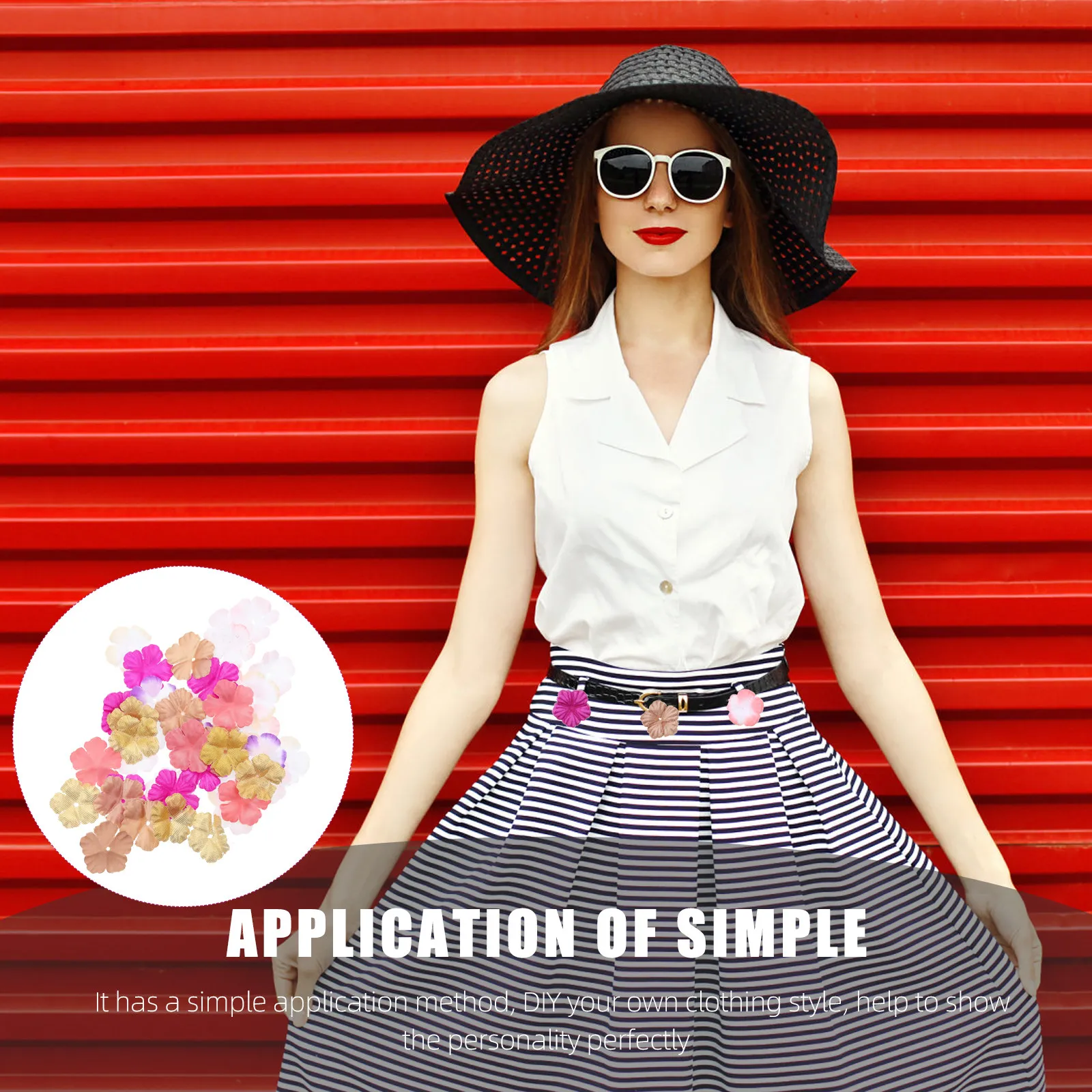 Sewing Recycle - 500 Stück Blumen-Aufnäher, zum Selbermachen, zum