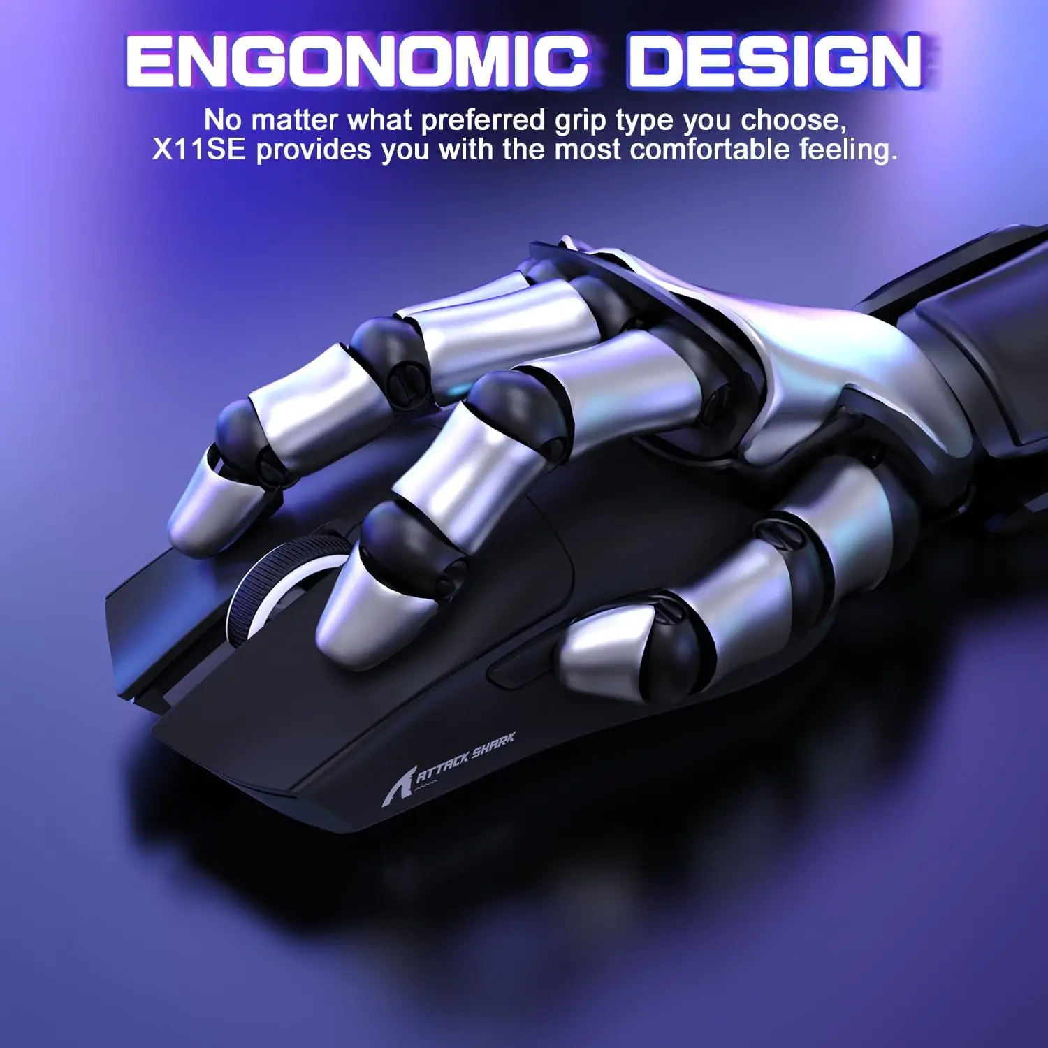 ATTACK SHARK X11SE Ultra-Light Wireless Gaming Mouse PixArt PAW3311 Gaming Sensor 22KDPI 5 Programmable Buttons Tri-Modes Mouse