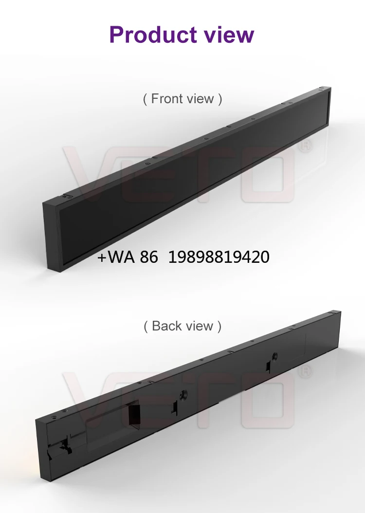 

Нестандартный размер 23,1 35 46,6 дюйма, растянутый тип стержня, внутренняя ЖК-реклама, цифровая вывеска, экран для розничной торговли по краям полки