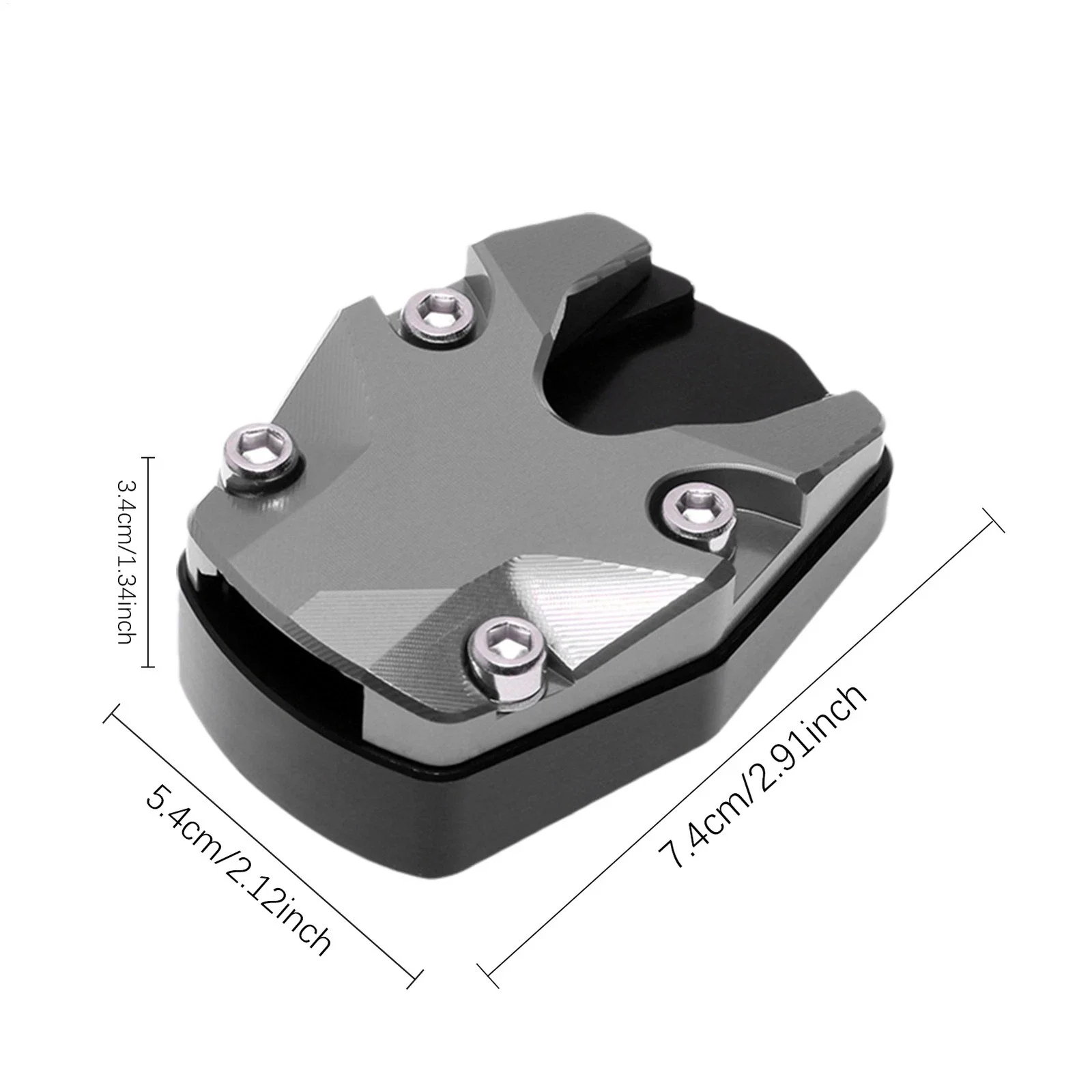 Motorcycle Bikes Kickstand Extender Foot Side Stand Durable Metal Extension Pad Support Plate Motorcycle Accessories