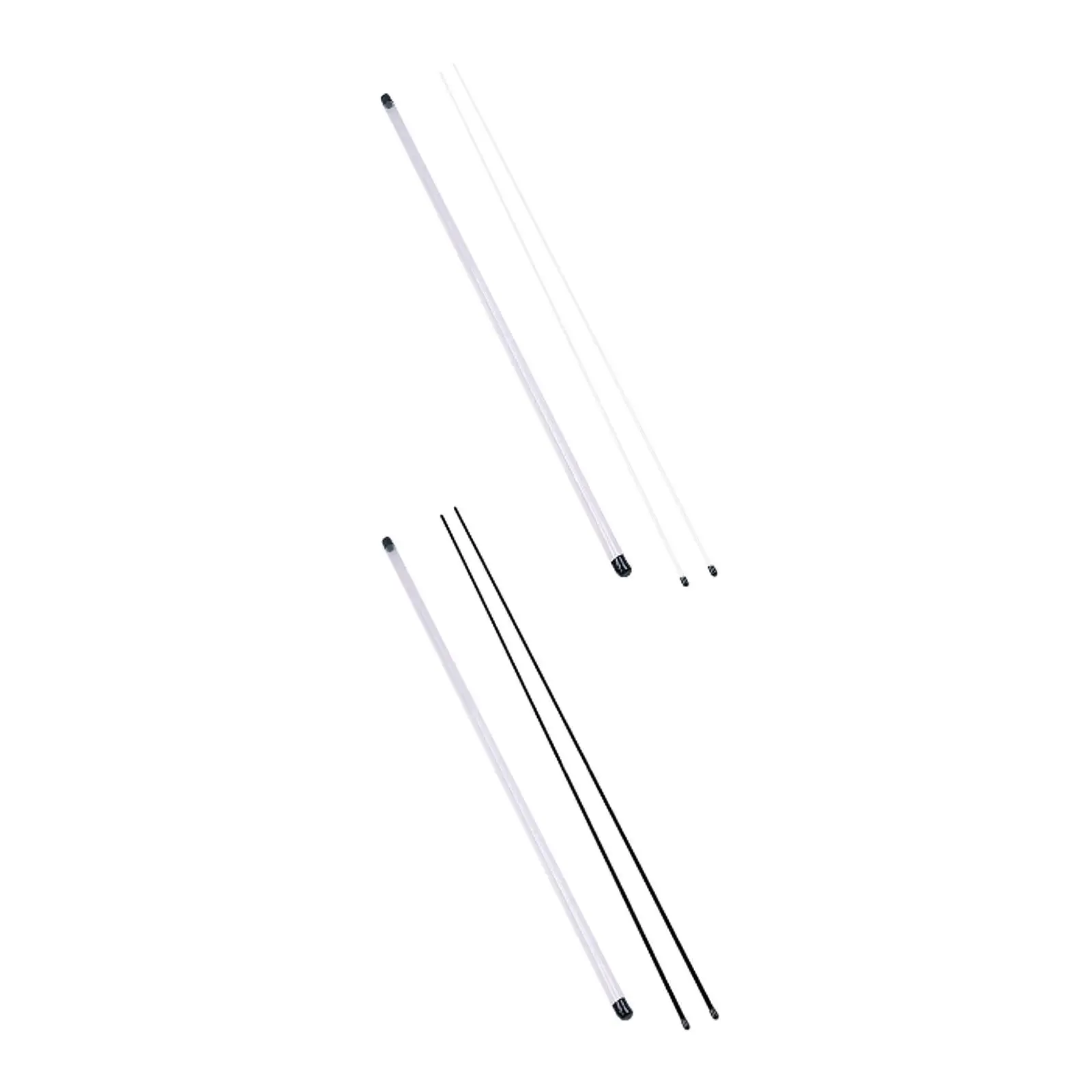 2x Golf Alignment Sticks 48 inch Swing Train with Clear Storage Tube Golf Training Equipment