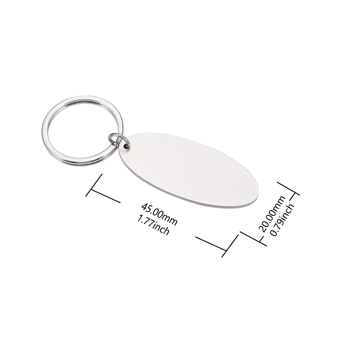 Accessories Steel DIY Text Custom Logo Pet For 10pcs/lot 45x20mm Stainless Blank Wholesale Tag Keychain Oval