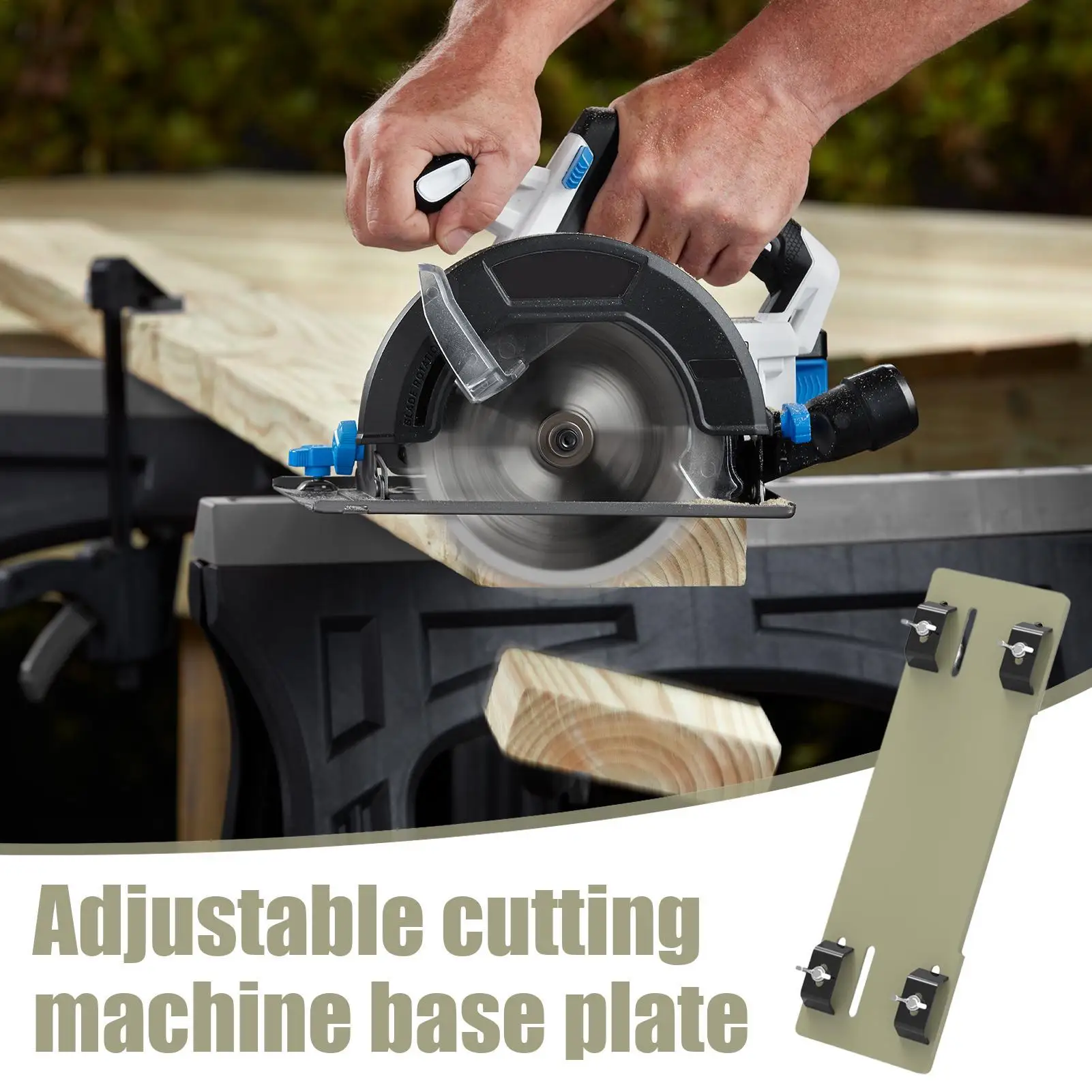 Circular Saw Cutting Guide Anti-Slip Base Positioning Wood Cutting Saw Guide For Woodworking Cutting Lumber Wood Aluminum Beam