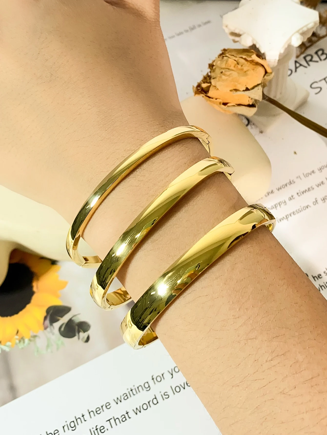 New Fashion 4mm/6mm/8mm Stainless Steel Bracelet Bangle For women's Couples Matching Charm Cuff Wrist Luxury Jewellery image 3