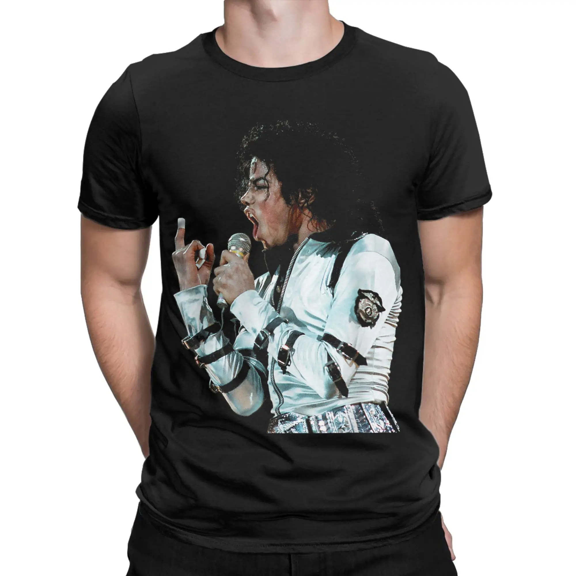 Streetwear T-Shirt Beach Michael Jackson Live Bad Tour Wembley 1988 T-Shirts 100 Cotton Tshirt for Man Y2K Short Sleeve Top Tees