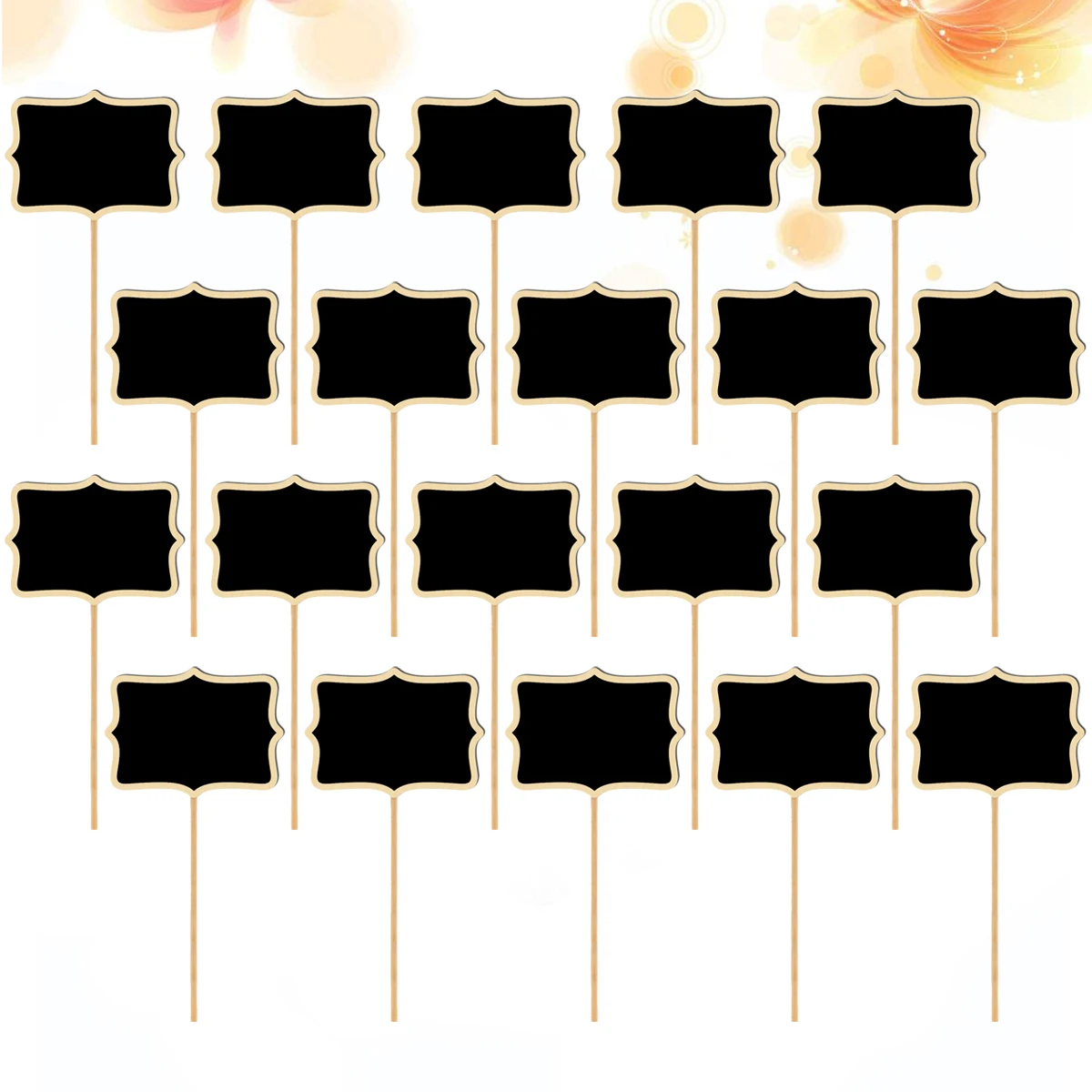 

20Pcs Wooden Mini Chalkboard Toppers Garden Flower Labels Signs Decorative Markers for Wedding Party Black Chalkboard Signs