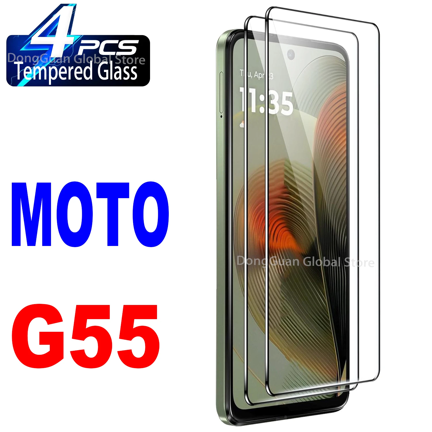 

1/4Pcs Tempered Glass For Motorola MOTO G55 Screen Protector Glass Film
