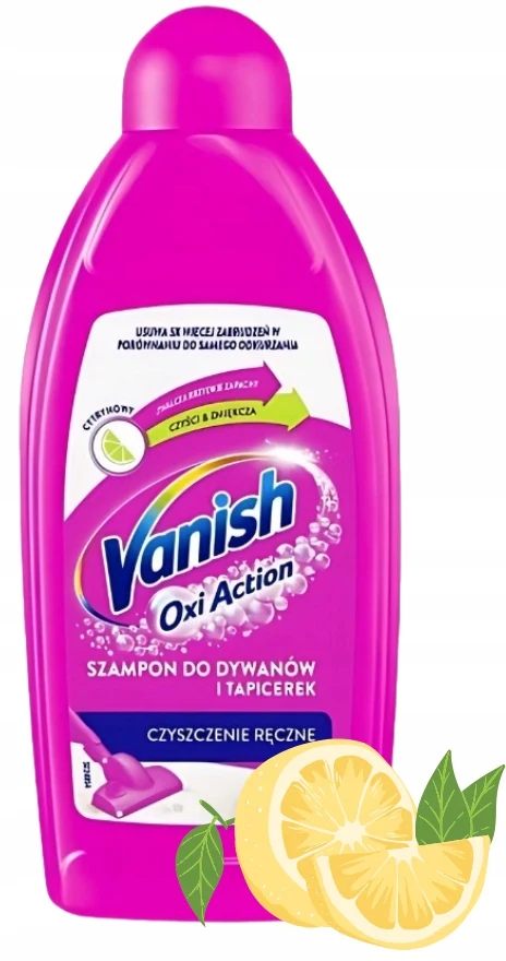 Vanish champú para limpiar alfombras y tapicería fragancia limón 500ml