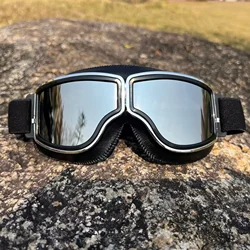 Motorcycle Helmet Glasses Sunglasses Motorcycle Goggles Windproof Retro Universal Folding Leather Retro Motorcycle Accessories