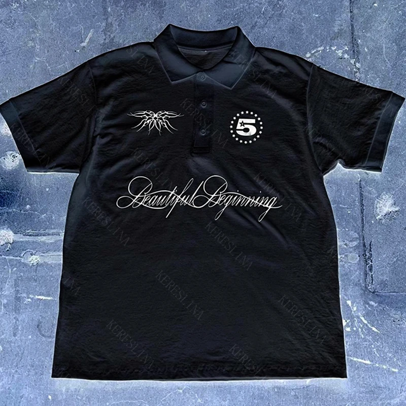 

Летняя уличная рубашка унисекс Y2K в стиле Харадзюку, американская ретро-хип-хоп-панк-мода, европейская и американская универсальная футболка EMO