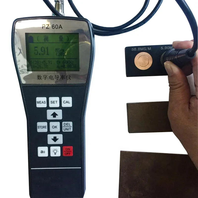 PZ-60A Portable Current Conductivity Meter with USB Function Conductivity Testing of Metal Workpieces