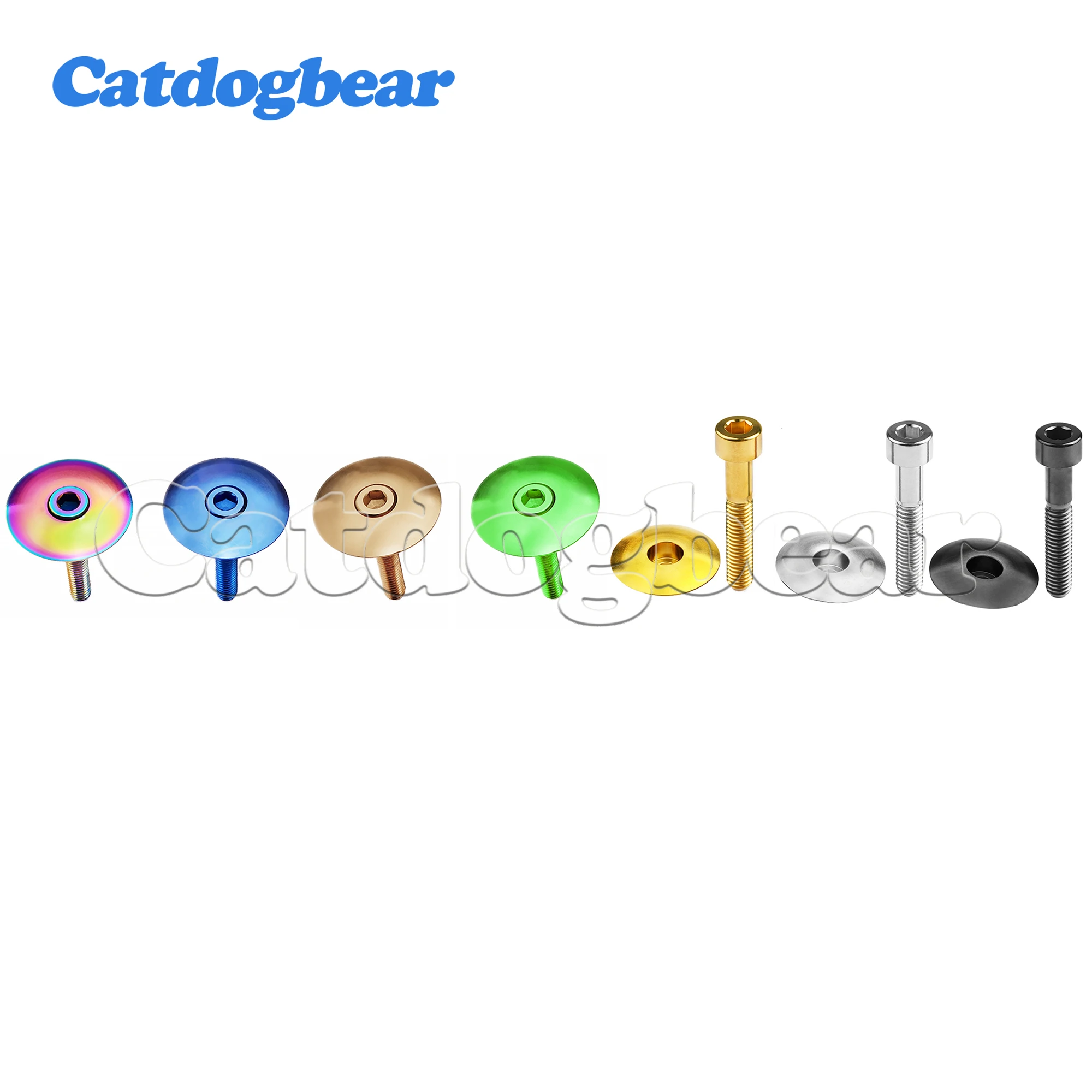 

Catdobear Titanium Bolt M6x35mm Headset Top Cap New 1 Set Screws For Bike