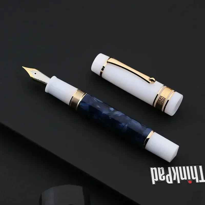 新しい新しい-majohn-m400-樹脂万年筆-ef-f-ペン先ゴールドクリップ素晴らしいペンオフィス学用品スムーズな書き込みビジネスギフト