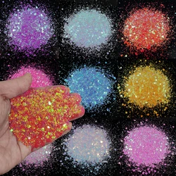 Bulk Wholesale Holographic Powder Mixed Hexagon Sequins Glitter Eye Face Crafts Nail Chunky Glitter Mix Color Shifting Glitter