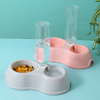 2025 Automatic Pet Cat Bowl Feeder Water Dispenser Dog Cat Food Bowl with Drinking Raised Stand Double Dish Bowls for Cats Dogs