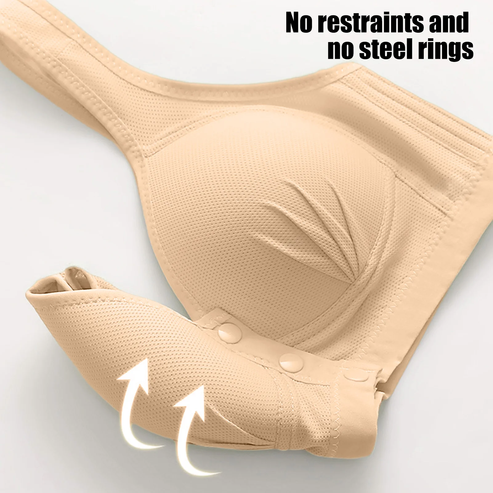 Women Bralette No Underwire Padded Wide Straps Breathable Soft Sexy Push Up Full Coverage Middle-aged Mom Ladies Wireless Bra