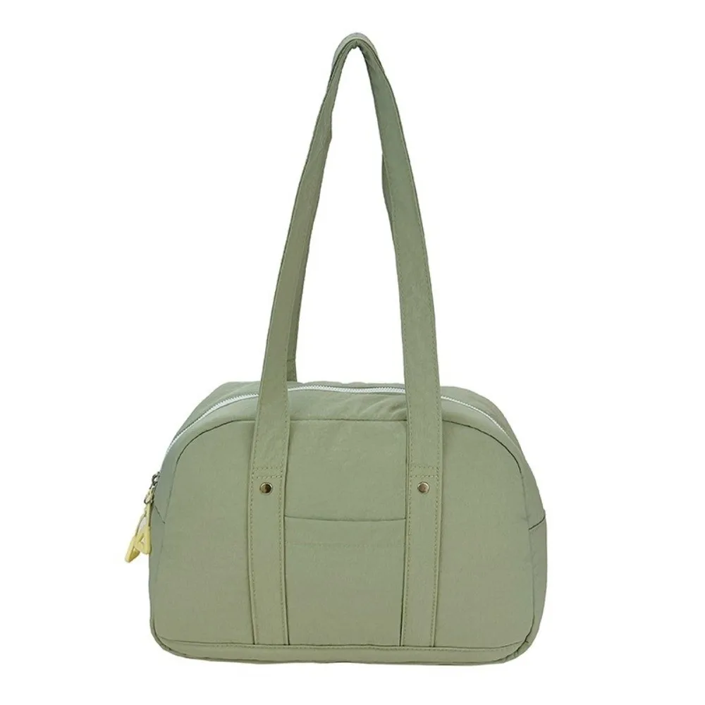 Lightweight Shoulder Bag Double Shoulder Straps Zipper Closure Tote Bag Sporty Casual Style Inner Pocket Storage Pouch