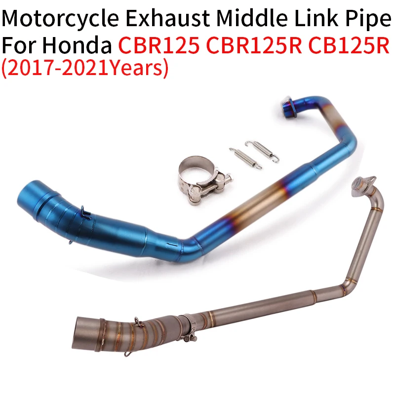 For HONDA CBR125 CBR125R CB125R CBR 125R CB 125 2017 - 2021 Motorcycle Exhaust Muffler Escape Moto Modify Front Mid Link Pipe