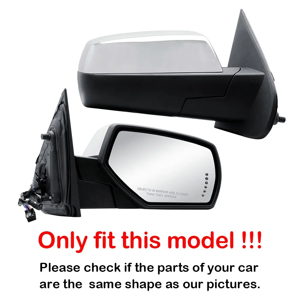For Chevy Silverado GMC Sierra 1500 2500 3500 2014-2019 1x Light Right Side Replace Heated Rearview Mirror Glass Lens Reflector