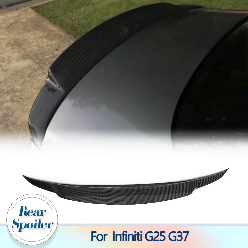 

Rear Spoiler For Infiniti G37 4 Door Sedan 2009-2013 for G25 2011 2012 Rear Lip Spoiler Wing Carbon Fiber/FRP Spoiler