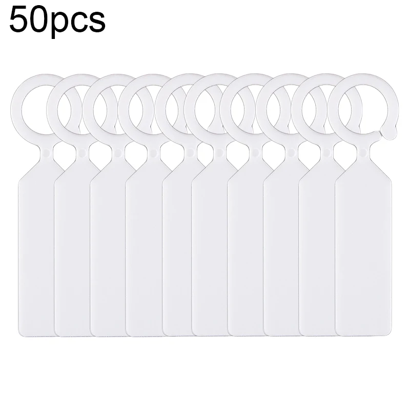 Desain gesper cincin yang nyaman 50 buah tag tanaman gantung plastik untuk memudahkan cabang gesper di taman kamar bayi Anda