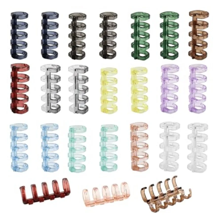 

Pcs 5 Ring Loose Leaf Binders Book Rings, Multicolored Plastic Binding Spines Combs Snap Split Binder Rings with 15mm Diameter