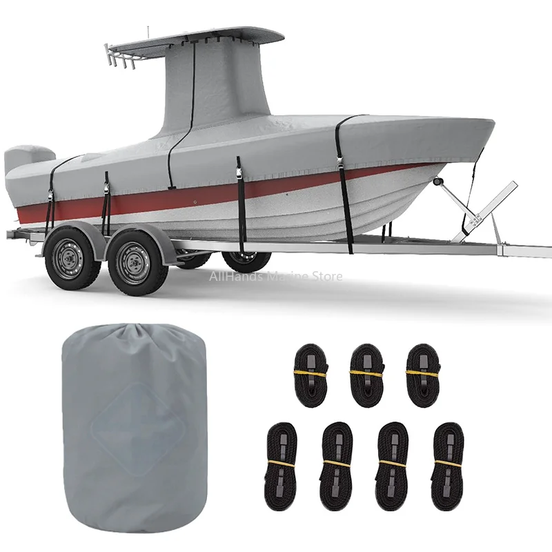 Heavy Duty 600D Oxford Cloth 100% Waterproof Boat Cover Windproof UV Protect Boat Covers