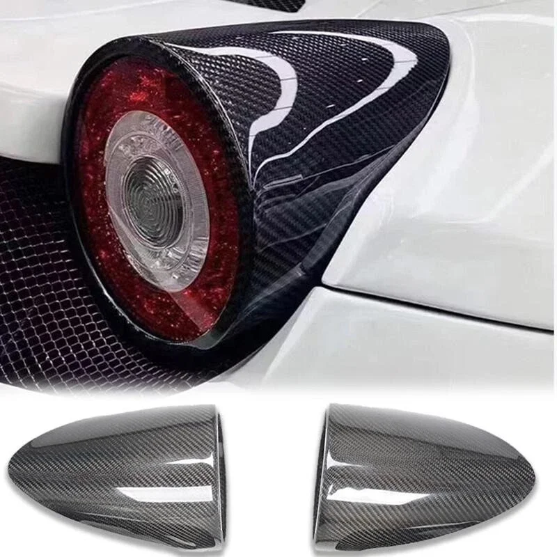 

Carbon Fiber Rear Trunk Tail Light Lamp Trim Stick Cover Bodykit For Ferrari 458 2011-2016 Car Accessories