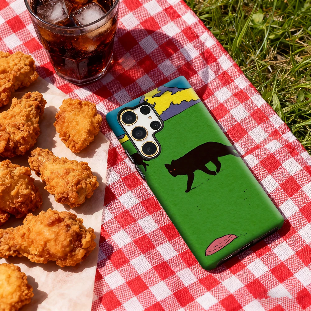 Capa de telefone vintage Wolf Pack para Samsung Galaxy S25 Ultra S24 S23 Ultra Plus Capa traseira brilhante de camada dupla