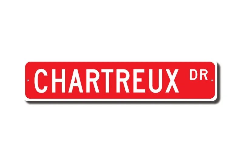 Chartreux, Chartreux Lover, Chartreux Sign, Chartreux Owner Gift, French Origin cat, Cat Decor, Custom Street Sign, Quality Meta